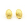 Zoppi Jewels:Orecchini a bottone ovale in argento dorato