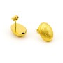 Zoppi Jewels:Orecchini a bottone ovale in argento dorato