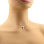 Zoppi Jewels|Collana in argento con fiore di zirconi e perline
