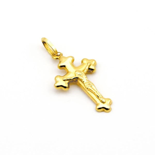Crocifisso trilobato in oro 18kt 115,00 € Croci e Medaglie