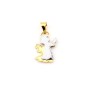 Collana con Angelo in oro bicolore 18kt