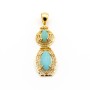 Zoppi Jewels|Pendente con turchese in oro giallo 18kt