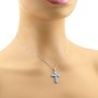 Zoppi Jewels|Collana con Croce in argento e pietre azzurre
