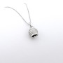 Collana con campanella a pavè in argento 925