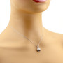 Zoppi Jewels:Collana con campanella a pavè di zirconi bianchi e neri