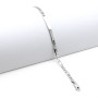 Bracciale con targhetta a maglia figaro in argento 925