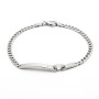 Bracciale con targhetta a catena grumetta in argento