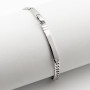 Bracciale con targhetta a catena grumetta in argento