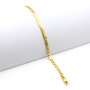 Bracciale con targhetta a maglia figaro in argento oro