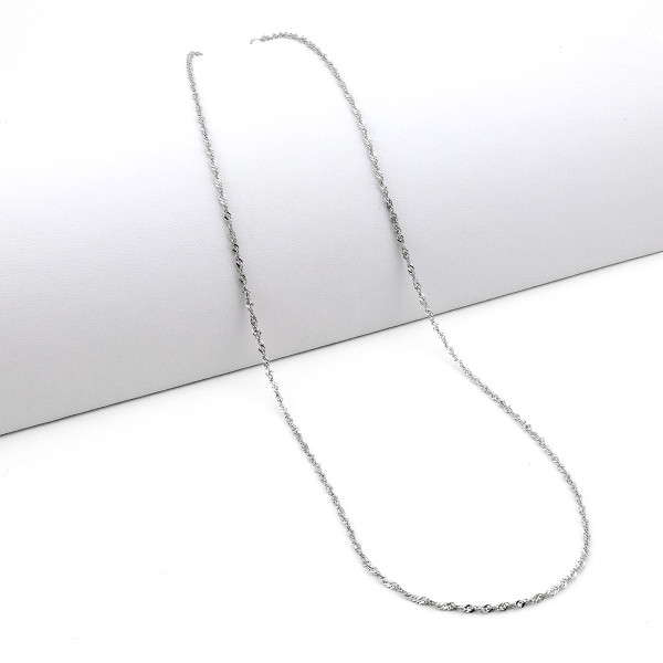 Zoppi Jewels|Catenina maglia Singapore 45cm in oro bianco 18kt