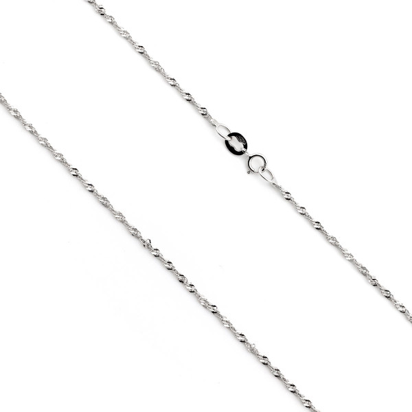 Zoppi Jewels|Catenina maglia Singapore 45cm in oro bianco 18kt