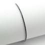 Tennis 2 mm argento con pietre nere