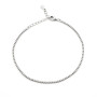 Tennis 1,3mm in argento con pietre bianche