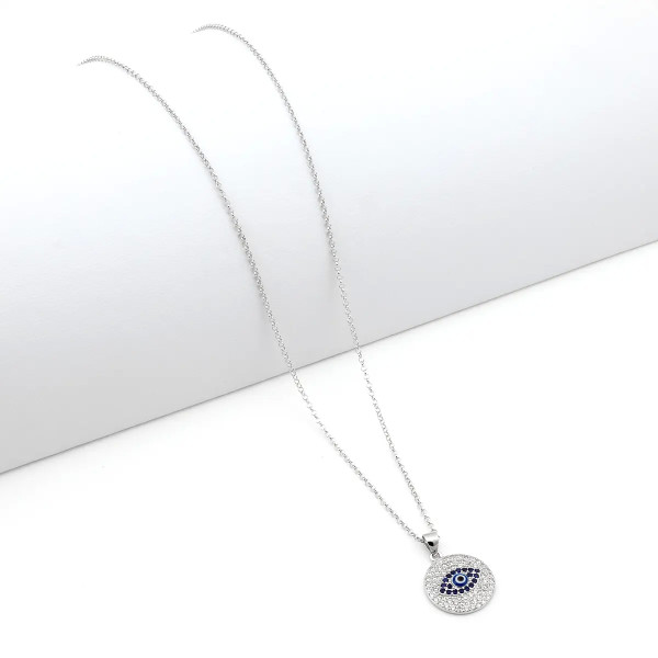 Collana con occhio a pavè in argento