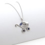 Zoppi Jewels:Collana con carrozzina bebè in argento e pietre:39,00 €