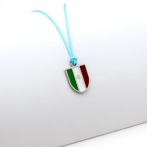 Zoppi Jewels:Scudetto Napoli in argento e cordino azzurro:18,00 €