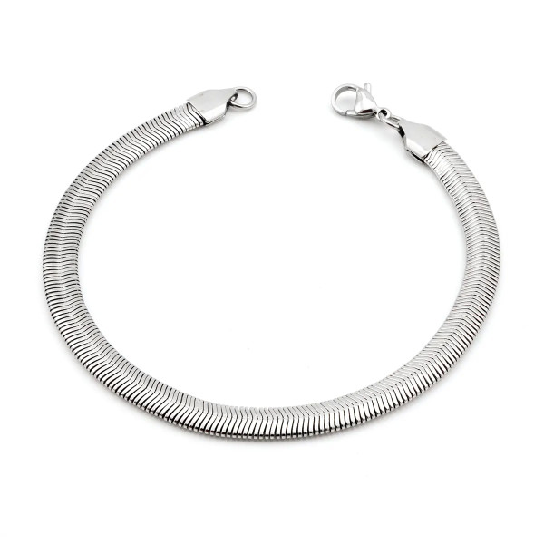 Zoppi Jewels:Bracciale a spina di pesce in acciaio:14,00 €