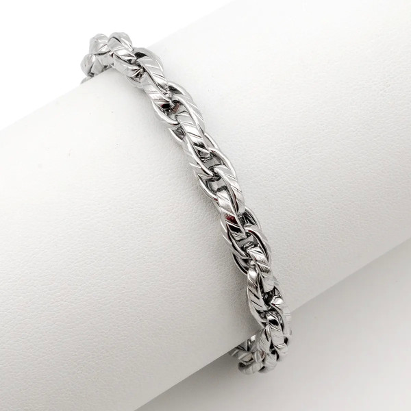 Zoppi Jewels|Bracciale uomo a maglie ovali intrcciate
