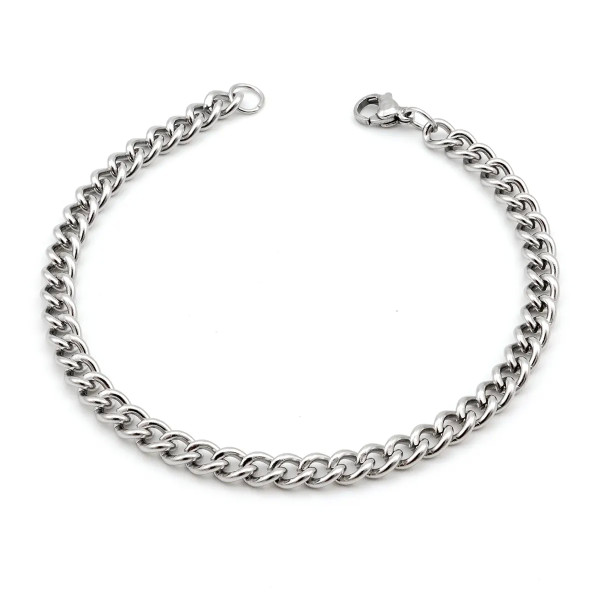 Zoppi jewels|Bracciale uomo a catena cubana in acciaio|9,00 €