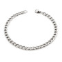 Collana con piccola croce con pietre blu in argento
