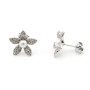 Zoppi Jewels|Orecchini fiore a pavè con perla in argento