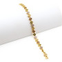 Zoppi Jewels|Bracciale tennis con fiori in acciaio oro e zirconi multicolor