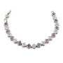Zoppi Jewels:Bracciale tennis con fiori in acciaio e zirconi bianchi e viola:23,00 €