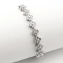 Zoppi Jewels|Bracciale tennis con fiori in acciaio e zirconi