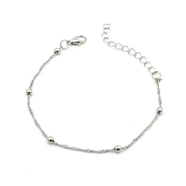 Zoppi jewels|Bracciale a maglia singapore e pallini in acciaio|6,00 €