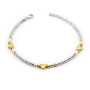 Zoppi Jewels|Bracciale in argento a rondelle con cuori dorati