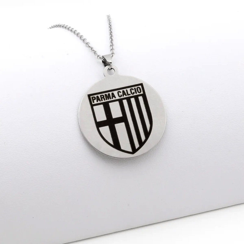 Collane personalizzabiliCollana con ciondolo Parma calcio in acciaio23,00 € Collane personalizzabiliCollana con ciondolo Parma calcio in acciaio23,00 €