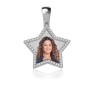 Zoppi Jewels|Medaglia foto a colori stella con zirconi in argento 925
