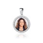 Zoppi Jewels|Medaglia foto a colori Tonda con zirconi in oro 9kt