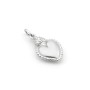 Collana a catena rettangolare con Croce in acciaio nero