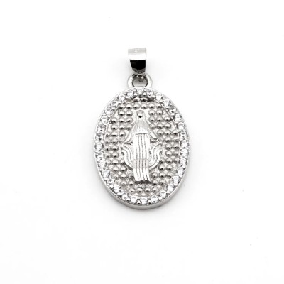 Zoppi jewels|Medaglia della vergine Maria in argento e pietre rosse|20,00 €