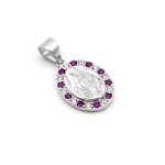 Zoppi jewels|Medaglia della vergine Maria in argento e pietre rosse|20,00 €