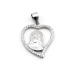 Zoppi jewels|Ciondolo cuore con madonna in argento e pietre|22,00 €