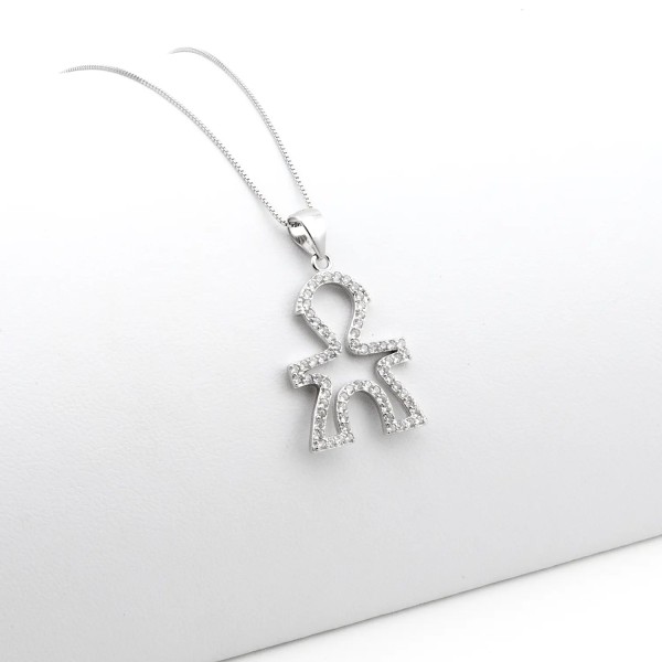 Zoppi jewels|Collana con bebè contornato di zirconi in argento 925|29,90 €