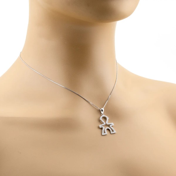 Zoppi jewels|Collana con bebè contornato di zirconi in argento 925|29,90 €