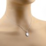 Zoppi Jewels|Collana con la Vergine Maria in argento e pietre blu