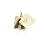 Zoppi Jewels|Medaglia portafoto in oro 9kt quadrata foto incisa