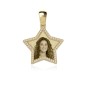 Zoppi Jewels|Medaglia foto incisa Stella con zirconi in oro 18kt