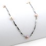 Collana in acciaio e perle d'acqua dolce