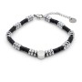 Bracciale Uomo in acciaio e argilla nera