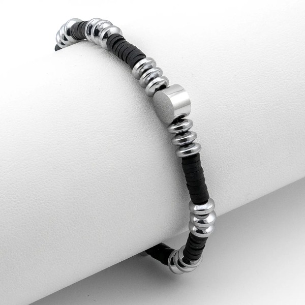 Zoppi jewels|Bracciale Uomo in acciaio e argilla nera|21,00 €