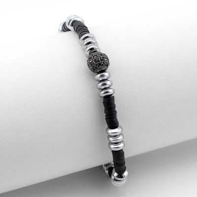 Zoppi jewels|Bracciale Uomo in acciaio e argilla nera|21,00 €