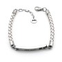 Zoppi Jewels:Bracciale in cuoio bianco con targhetta incisa "Keep Going":29,00 €