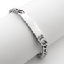 Zoppi Jewels:Bracciale a catena groumette in acciaio con targhetta