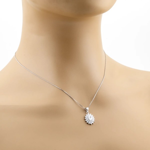 Zoppi Jewels:Collana con ciondolo con pietra bianca in argento 925:38,00 €