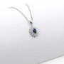 Zoppi Jewels:Collana con ciondolo con pietra blu zaffiro in argento 925